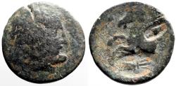 Ancient Coins - Pisidia, Termessos AE19.5 Zeus / forepart Horse.  thunderbolt, spearhead, countermarks