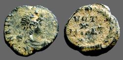 Ancient Coins - Arcadius AE4 (11mm) VOT/X/MVLT/XX.  