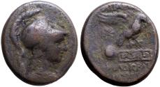Ancient Coins - Phrygia, Apameia AE21 Athena / Eagle on maeander pattern