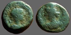 Ancient Coins - Hostilian AE19 Caesarea.  Bust of Tyche