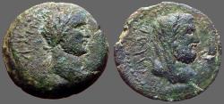 Ancient Coins - Antoninus Pius AE20 Cilicia, Flaviopolis  Veiled bust of Cronos