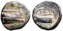 Ancient Coins - Lycia, Phaselis AE10 Prow of Galley / Stern of Galley