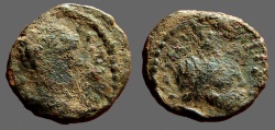 Ancient Coins - Elagabalus AE19 Hd of Sarapis w. modius.  Aelia Capitolina