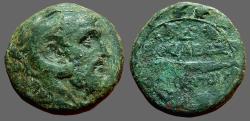 Ancient Coins - Philip V AE21 Macedon. Heakles in lion skin / Club in oak wreath