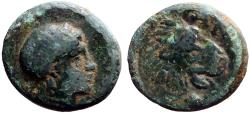 Ancient Coins - Troas, Antandros AE11 Apollo / Head of roaring Lion