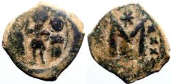 Ancient Coins - Heraclius, Martina & Heraclius Constantine AE22 Follis. Constantinople