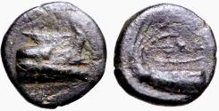 Ancient Coins - Lycia, Phaselis AE10.5 Prow of Galley / Stern of Galley