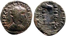 Ancient Coins - Gallienus AE22 Pisidia, Antioch.  Aquila between two signa