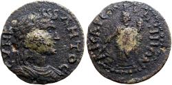 Ancient Coins - Lydia, Bagis AE25 Pseudo-autonomous. Roman Senate / Tyche