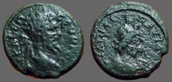 Ancient Coins - Septimius Severus AE18 Pautalia, Thrace.  Sarapis w. modius 