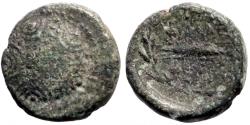 Ancient Coins - Lydia, Philadelphia AE14 Macedonian shield / Thunderbolt in wreath
