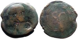 Ancient Coins - Galba AE30 SC in wreath.  Antioch on Orontes.  2 countermarks