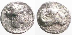 Ancient Coins - Troas, Kebren AR5 Tetartemorion. Apollo / Ram