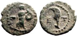 Ancient Coins - Pisidia, Etenna AE11.5 Chalkous. Nymph w. serpent / Knife