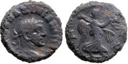 Ancient Coins - Maximianus AE17 Potin Tetradrachm.   Egypt, Alexandria.  Nike w. palm, wreath