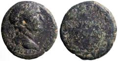 Ancient Coins - Trajan AE22 Syria, Chalcidice. Wreath