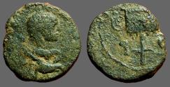 Ancient Coins - Caracalla AE17 Rhesaena.  Legion Vexillum, Eagle