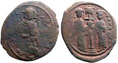Ancient Coins - Constantine X and Eudocia AE30 Follis