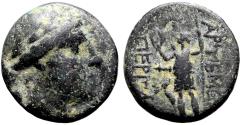 Ancient Coins - Pamphylia, Perge AE17 Apollo / Artemis w. stag