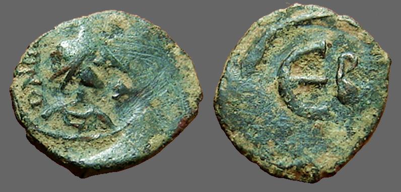 Ancient Coins - Justinian I AE15 Pecanummium Constantinople officiana B