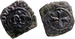 World Coins - Kingdom of Sicily. Manfredonia. Manfred AE15 denaro