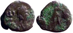 Ancient Coins - Leo I AE10 Leo stg w. long cross and hand on kneeling captive