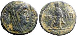 Ancient Coins - Constantine I The Great AE14 Constantine veiled and standing right