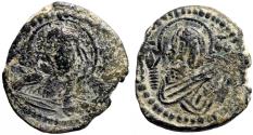 Ancient Coins - Anonymous AE26 Follis.  Class G attributed to  Romanus IV