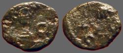 Ancient Coins - Leo I AE10 Nummus. Leo stg. w. long cross, captive at feet.