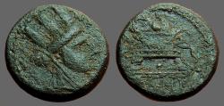 Ancient Coins - Seleucis and Pieria, Antioch, AE18 Time of Nero. City Goddess / Lit Altar.  