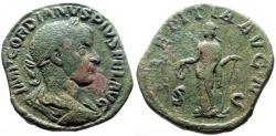 Ancient Coins - Gordian III AE28 Sestertius. Laetitia