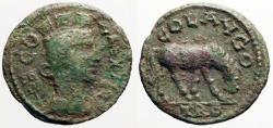 Ancient Coins - Troas, Alexandria AE21 Pseudo Autonomous.  Tyche / Horse grazing
