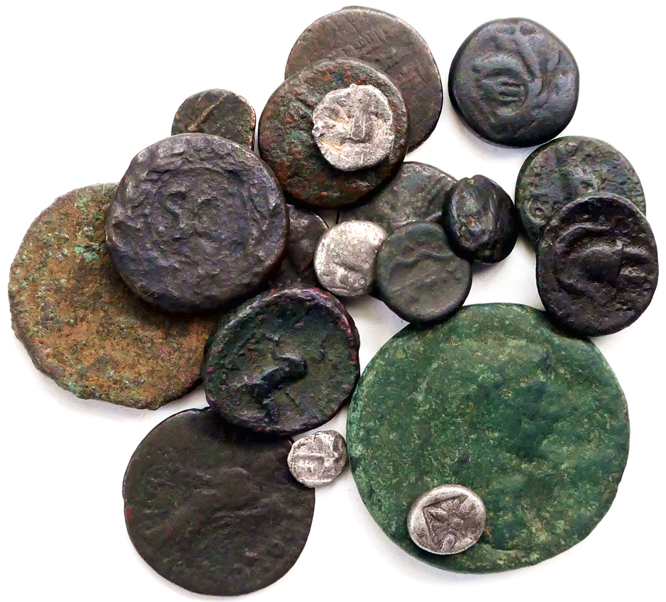 19 ancient coins AE and AR | Lots & Collections