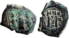 Ancient Coins - Heraclius, Martina & Heraclius Constantine AE25 Follis. Constantinople