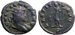 Ancient Coins - Gallienus AE21 Antoninianus. Laetitia w. wreath & anchor. Milan