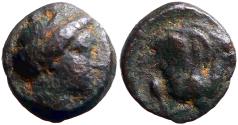 Ancient Coins - Islands off Caria, Rhodes AE10 Nymph Rhodos / Rose