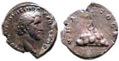 Ancient Coins - Antoninus Pius AR22 Didrachm. Cappadocia, Caesarea. Mount Argaeus