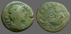 Ancient Coins - Hyrkanis, Lydia, semi-Autonomous.  AE17 Roman Senate / River God
