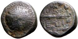 Ancient Coins - Lydia, Philadelphia AE15 Macedonian shield / Thunderbolt in wreath