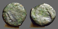 Ancient Coins - Leo I AE4 (10mm) nummus / lion reverse. Constantinople. 