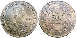 World Coins - Austria 1980. 500 Schilling AR37
