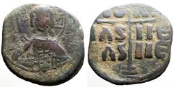 Ancient Coins - Romanus III AE28 Follis Anonymous class B.  Christ / Cross on steps