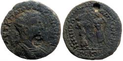 Ancient Coins - Valerian I AE30 Cilicia, Irenopolis. Asklepios & Hygeia