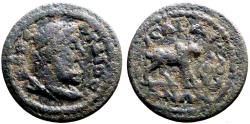 Ancient Coins - Phrygia, Cadi AE15 Pseudo autonomous.  Demos / humped Bull