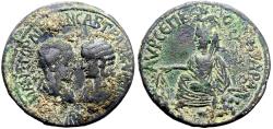 Ancient Coins - Gordian III & Tranquillina AE32 Singara, Mesopotamia. Tyche