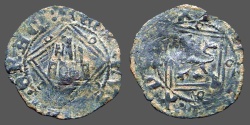 World Coins - Enrique IV billon Blanca. 1471-1474   Castilia and Leon.  