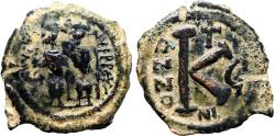 Ancient Coins - Justin II & Sophia AE24 half follis. Nicomedia