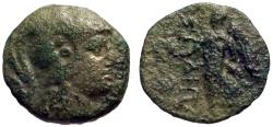 Ancient Coins - Pamphylia. Side AE13 Athena / Nike