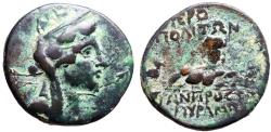 Ancient Coins - Cilicia, Hierapolis- Kastabala AE22 Tyche / River God swimming