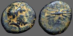 Ancient Coins - Macedon, Autonomous Issue AE15 Zeus / Thunderbolt